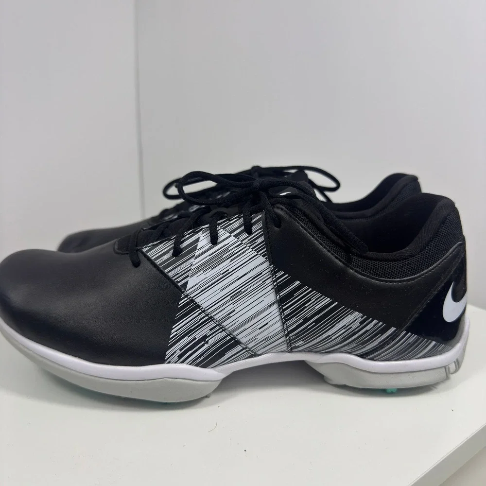 Nike Delight V Golf Shoes Womens 8.5‎ Black White Scratch Graphic 651997-001